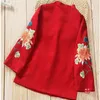 Style de vêtements ethniques vintage harajuku broderie chinois tops femmes 2022 veste eleganti en vase coton manteau tang costume femelle automne