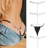 Ceintures Q39C Sexy Summer Beach Chaîne de taille pour femmes Bijoux Bikini Shinning Décors