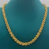 Catene Anietna 8mm Largo Catena Bizantina 60cm Collana Hip Hop Per Uomo 18k Colore Oro Choker Link Gioielli Regalo Collare Hombre