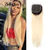 Bella Hair jedwabisty proste 1b/613 ciemne korzenie blond koronkowe zamknięcie Remy Virgin Human Hair Closure kawałek wolny część Ombre Blondynka Dwie -Ston Lace zamknięcia