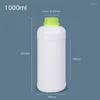 Bottiglie di stoccaggio 1 Pz 1000 ML Bottiglia di Plastica Rotonda Vuota Con Coperchio Contenitore di Materiale HDPE per Uso Alimentare Liquido Riutilizzabile