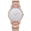 Principais relógios de pulso Ladies Round Watch Band Stainless Steel Band Starry Sky Quartz Classic Simple Casal for Woman Gift