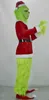 Sahne Giyim Cadılar Bayramı Patlama Yeşil Kürk Canavar Grinch Cosplay Santa Suit Parti Gel Cadılar Bayramı Cosplay Set Anime Giysileri T220901