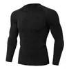 T-shirts pour hommes Dry Fit Compression Shirt Hommes Rashgard Fitness Manches Longues Running Shirt Hommes Gym T Shirt Football Jersey Sportswear Sport Tight 220902