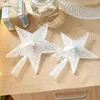 Christmas Decorations LED And Transparent Acrylic Top Stars Flashing Tree Decoration A Star
