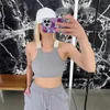 Débardeurs pour femmes Summer Stripe Mode Sexy Crop Top Slim Tops Bretelles croisées Gilet d'entraînement sans manches Dames Bonne qualité Réservoir 4 couleurs