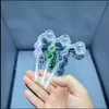 Glass Pipes Smoking Manufacture Hand-blown hookah Color 8-shaped skeleton Ghost Head glass long pot