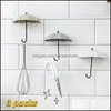 Hooks Rails Hooks Paraply Hook Strong Lim Creative Wall Door Kitchen Sundries förvaring härlig nyckelhängare söt heminredning Drop Deliv Dhtev