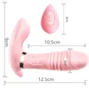 Vibrateurs Couple masturbateur féminin portant imitation pénis chauffant étirement vibrateur télécommande sans fil produits pour adultes