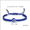 Charm Bracelets Blue Evil Eye Charm Braided Rope Chains Bracelets For Women Men Turtle Elephant Hamsa Hand Red String Ba Dhseller2010 Dhswo