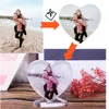 Party Supplies Personlig present Crystal Po Frame Glass Custom Picture Valentine's Day Favors Souvenirs Wedding