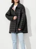 Femmes Down Parkas Femmes Double Face Carré LaceUp Pain Coton Vêtements Mode Casual Lâche Ceinture Veste Hiver Mi-Longueur Veste 220902