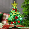 Kerstdecoraties 30 cm desktop mini -boomset maaltijd met lichte winkelcentrum decoratie benodigdheden