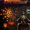 Strings Halloween LED Spider Web String Light With Remote 8 -lägen Net Mesh Atmosphere Lamp utomhus inomhusparti.