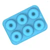 Bakformar 4st silikon donut mögel tillbehör bärbar rektangulär återanvändbar enkel användning hem diy party leveranser smidig yta