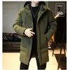 Mentes Down Parkas hommes hiver longs chauds épais hotte parkas veste manteau masculin devanture des tenues de poche au vent classiques plus taille 220902