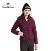 Womens Down Parkas Santelon Women Fashion Design Doubleded Puffer Puffer Paud Paud Lady Теплый открытый хлопковой ультрасорный портативный спорт 220902