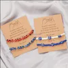 Charm Bracelets Turkish White Blue Evil Eyes Bracelet Sets Lucky Couple Bracelets For Women Colorf Bead Rope Chain Charm Dhseller2010 Dhbhp