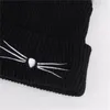 Baby Caps Black Cat Ears Women Hat Knitted Acrylic Warm Winter Beanie Crochet Hats 20220902 E3