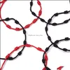 Очарование браслетов 7 узлов красный черный браслет защита от удачи Amet для успеха процветания ручной работы ручной работы DHSELLER2010 DHAVK