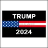 Banner Flags USA 2024 Banner Vlaggen President General Election Banners -campagne voor vlag 90x150cm verloren lol 9jh Q2 drop levering 2021 H DHSP0