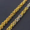 Catene Anietna 8mm Largo Catena Bizantina 60cm Collana Hip Hop Per Uomo 18k Colore Oro Choker Link Gioielli Regalo Collare Hombre