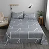 Ensembles de draps 3 pièces Drap de lit et taie d'oreiller Draps plats en coton lavé Linge de lit doux SingleTwinFullQueenKing Size Couvre-lit 220901