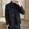남자 정장 블레이저 2021 남자 격자 무늬 재킷 가을/겨울 뉴 한국 패션 캐주얼 슬림 한 두꺼운 따뜻한 양모 재킷 고품질 남자 의류 재킷 L220902
