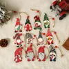 Decorações de Natal Navidad Ano Presente Decorações de árvore de Natal Gnomos pingentes de madeira Ornamentos Decorações de Natal para casa Noel 220901