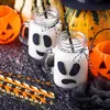 Other Event Party Supplies 2550 Pieces Halloween Paper Straws Biodegradable Pumpkin Bat Ghost Drinking Stripe Dot Straw for Wedding Supplies Party Favors 220901