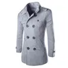 Herenpakken blazers met dubbele borde wollen jas heren stijlvol lange mouwen winterstandaard trench jas l220902