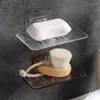 Soap Dishes Kitchen Hanging Boxes Sponge Holder Storage Rack Drain Wall Mounted Bathroom Organizer Draining