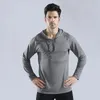 lu yoga hommes pull à capuche pull haute élastique séchage rapide course vêtements de sport vêtements de sport à manches longues T-shirt s'il vous plaît chec258i