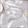 Collane con ciondolo Stile punk Collana con bottoni personalizzati Hip Hop Catena spessa Star Awn Neckchain High Street Fashion Men Dhseller2010 Dhrsn