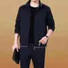 Survêtements pour hommes vêtements de sport pour hommes pur coton d'âge moyen et personnes âgées printemps automne Style Cardigan manteau père grand