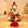 Decorações de Natal Festival Atraente Prop Reutilable LED Light Up Desktop Xmas Tree for Home Artificial