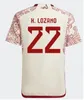 2022 Jerseys de fútbol de México H.Ozano Chicharito Raul Lozano World 22 23 Copa Fans de jugador Versión 2023 G Dos Santos Camisetas de Futbol Kits Kit Kit Kit de fútbol Camisa de fútbol