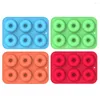 Baking Moulds 4pcs Silicone Donut Mold Accessories Portable Rectangular Reusable Easy Use Home DIY Party Supplies Smooth Surface