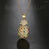 Hanger kettingen ranos vrouwen choker ketting kleine ananas multi color zirkonias fruit voor feest geschenk pgy007