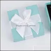 Jewelry Boxes Bow Jewelry Gift Packaging Paper Box Creative Ring Necklace Earrings Small Set Boxes 54 E3 Drop Delivery 2021 D Yydhhome Dhwfi