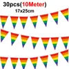 Wholesale 17x25cm rainbow flags Colorful Pennant Banner hanging flags