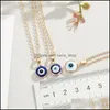 Colliers pendentiels Inspiré Bijoux Gold Couleur de clavicule Chaînes Eye Colliers Pendant Boho Éthique Turc Eyes Eyes Collier Dhseller2010 DHBZO