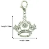 Brelkain Favors Fashion Hombster Claps Charms Dangle Rhinestone przebity imperialne wisiorki korony