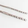 Pulseiras de link stainels polido stainels aço de cristal incrustado de casal pulseira de saúde terapia de germânio pulseira magnética para homens mulheres mulheres