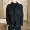 남자 정장 블레이저 2021 남자 격자 무늬 재킷 가을/겨울 뉴 한국 패션 캐주얼 슬림 한 두꺼운 따뜻한 양모 재킷 고품질 남자 의류 재킷 L220902