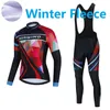 2024 Pros Herren Winter Radfahren Jersey Set Long Sleeve Mountain Bike Cycling Clothing Atmungsfreie MTB -Fahrradkleidung tragen Anzug M10