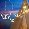 Cordes 3M LED Butterfly Fairy String Light Guirlande de Noël Rue Rideau de mariage Lampe extérieure pour fête de vacances Jardin Patio