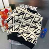 Suéteres masculinos Wedone Sweater Oversize Casual Full Print Square Homens Mulheres Welldone Pulôver T