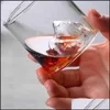 Vinglas med japanstil Whisky Cup Mountain Shallow Shape Transparent Glass Fuji Artwork Gift Whisky Glacier Vodka Wine Drop Deliv Dhdi8