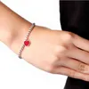 Diğer Bilezikler 925 Gümüş Yuvarlak Boncuk Kırmızı Kalp Bilezik Moda Kore El Dekorasyon Sevgililer Günü Hediye Erkek Takı